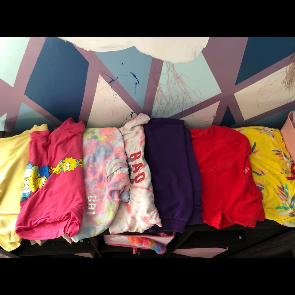 A whole box of clothes and shoes